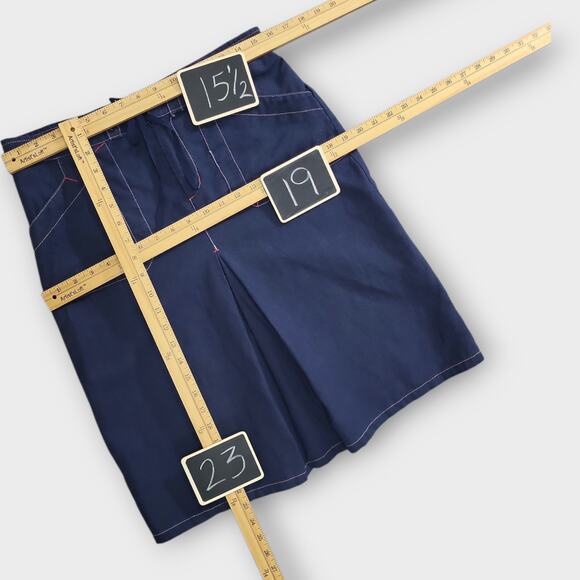 Rampage Skirt Womens Medium Navy Blue Linen Pockets Casual Preppy Sporty… - Picture 4 of 12